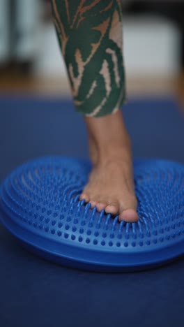 balance training with a balance board