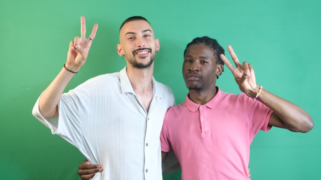 평화 의 표시 를 하는 것