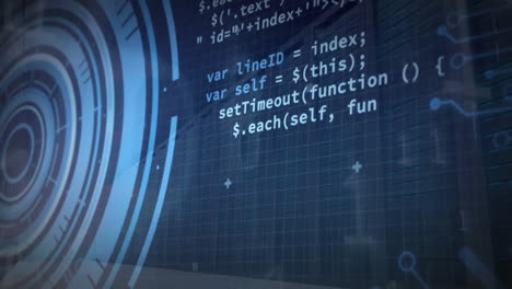 animation of digital data processing over computer circuit board