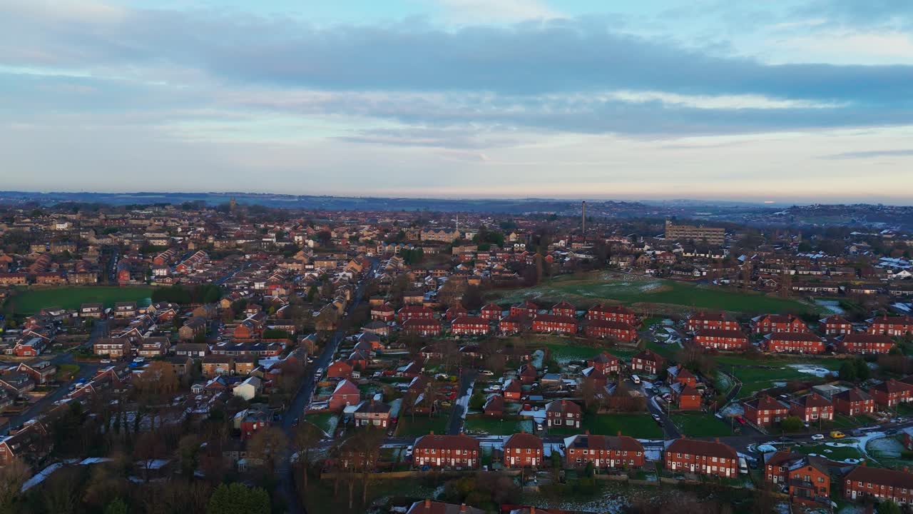 casas adosadas de ladrillo rojo en el reino unido