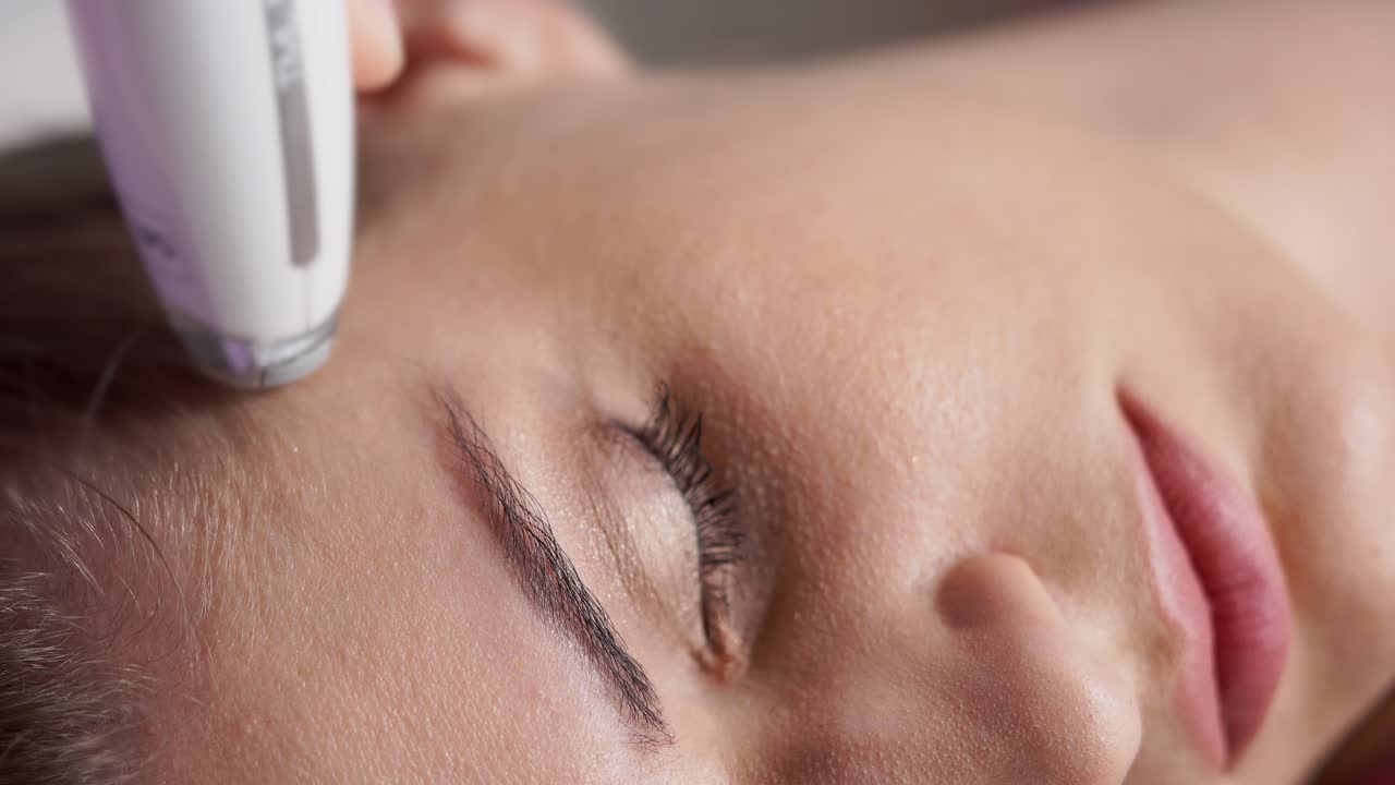 얼굴 치료를 받는 여성