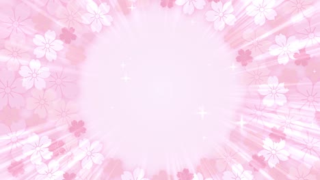 cherry blossom and concentrated line rotation animation 2