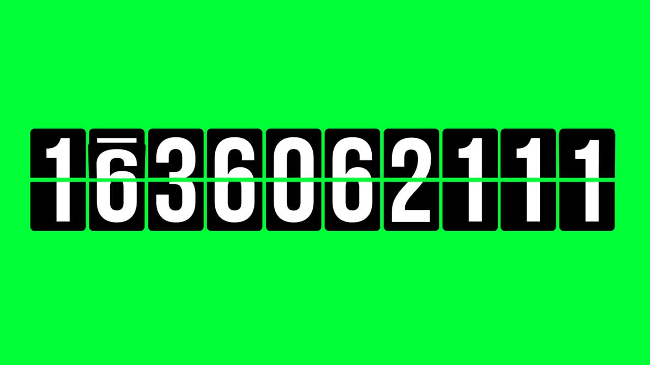 números aleatorios en la pantalla verde