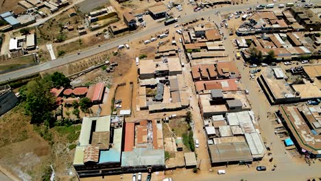 aerial view of rural kenya- loitokitok sub urbs of nairobi, kenya