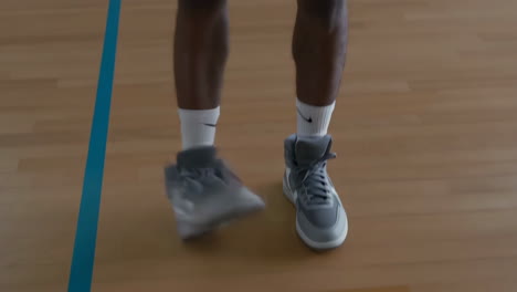 athlete preparing to play basketball