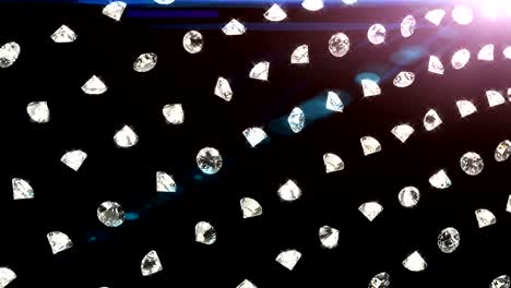 falling diamonds, beautiful background. seamless looped animation