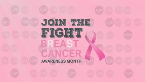 Animation-of-breast-cancer-awareness-text-over-pink-breast-cancer-ribbons