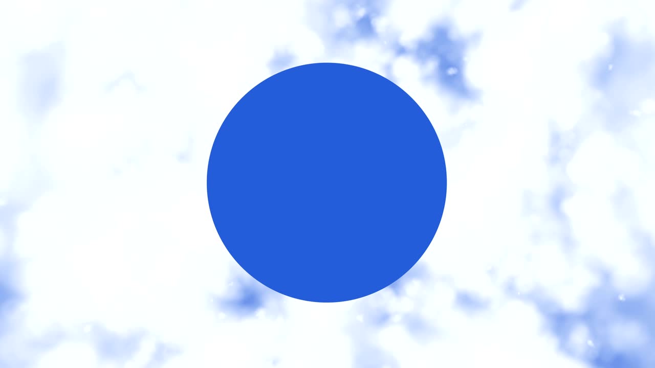 구름 위와 아래의 4k 애니메이션 비행, 루프 가능, 로고와 텍스트의 중앙에 복사 공간을위한 서클, 모션 그래픽 및 애니메이션 배경.