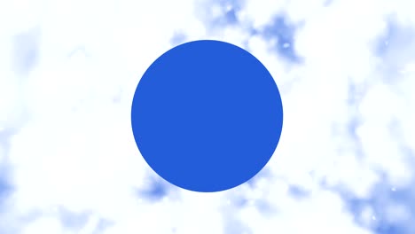 vuelo de animación 4k sobre y debajo de las nubes, loop-able. círculo para el espacio de copia en el centro para su logotipo y texto. fondo gráfico de movimiento y animación.