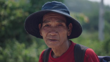 portrait of an elderly man outdoors
