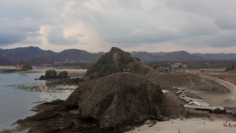 overcast sunset of seger near kuta lombok