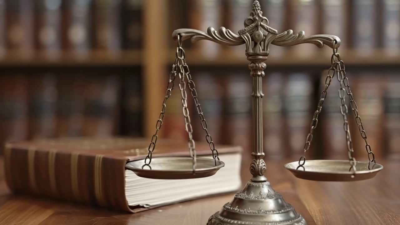 Scales of Justice and Law Book