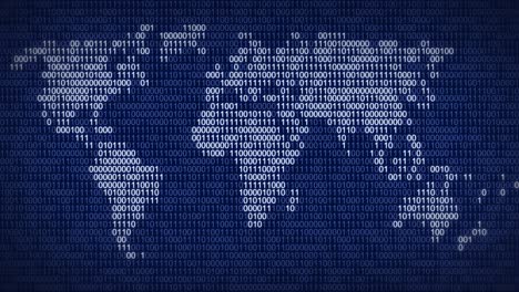 Dígitos-Binarios-De-La-Computadora-En-El-Mapa-Del-Mundo