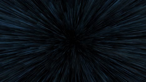 animación de viaje a velocidad de luz. movimiento centrado de rastros estelares. luz de galaxias borrosa en rayos o líneas bajo alta velocidad de movimiento. estallido, fondo de explosión. 4k uhd