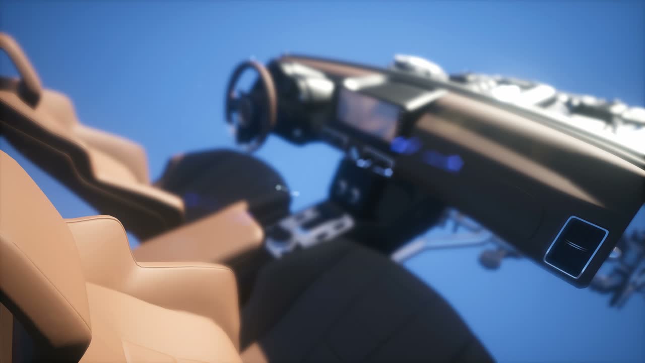 세부적인 자동차 내부