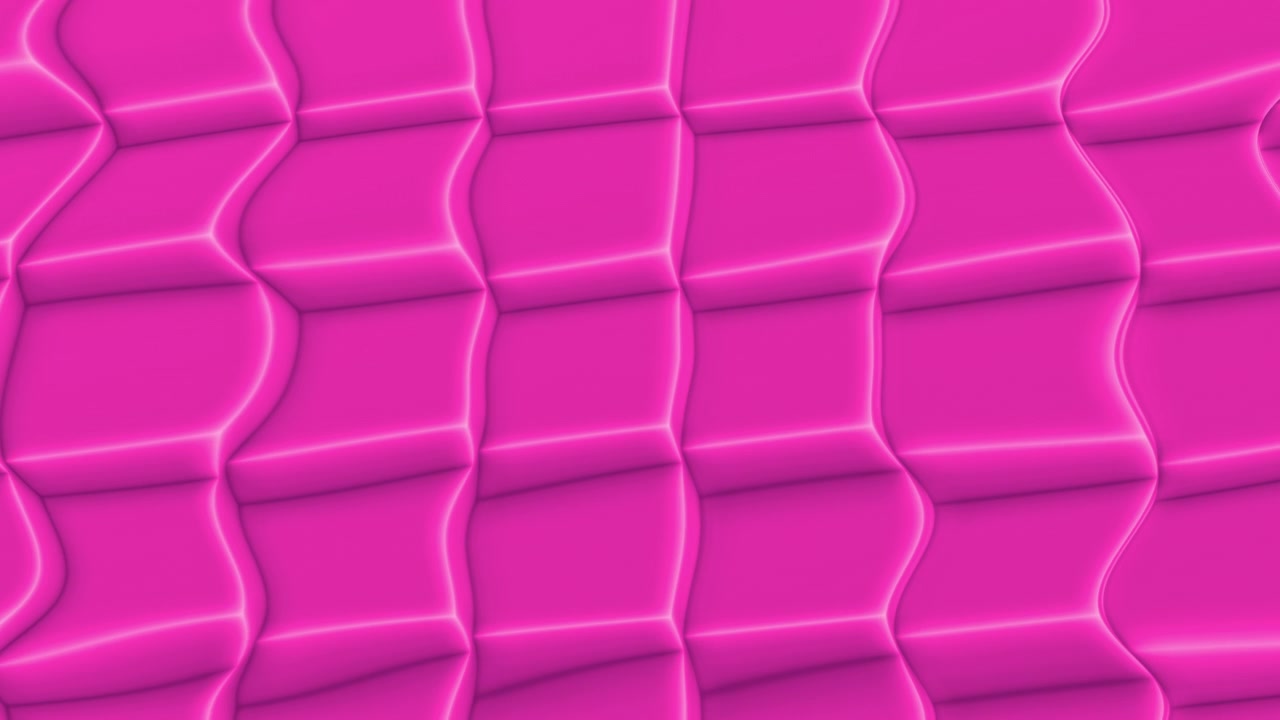 Un piano rosso di cubi si fonde in un solido piano piatto