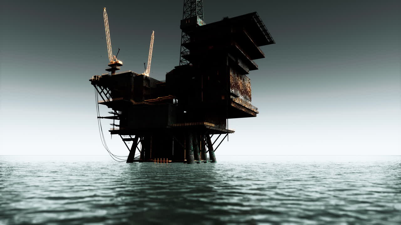 Oil and gas offshore wellhead platform