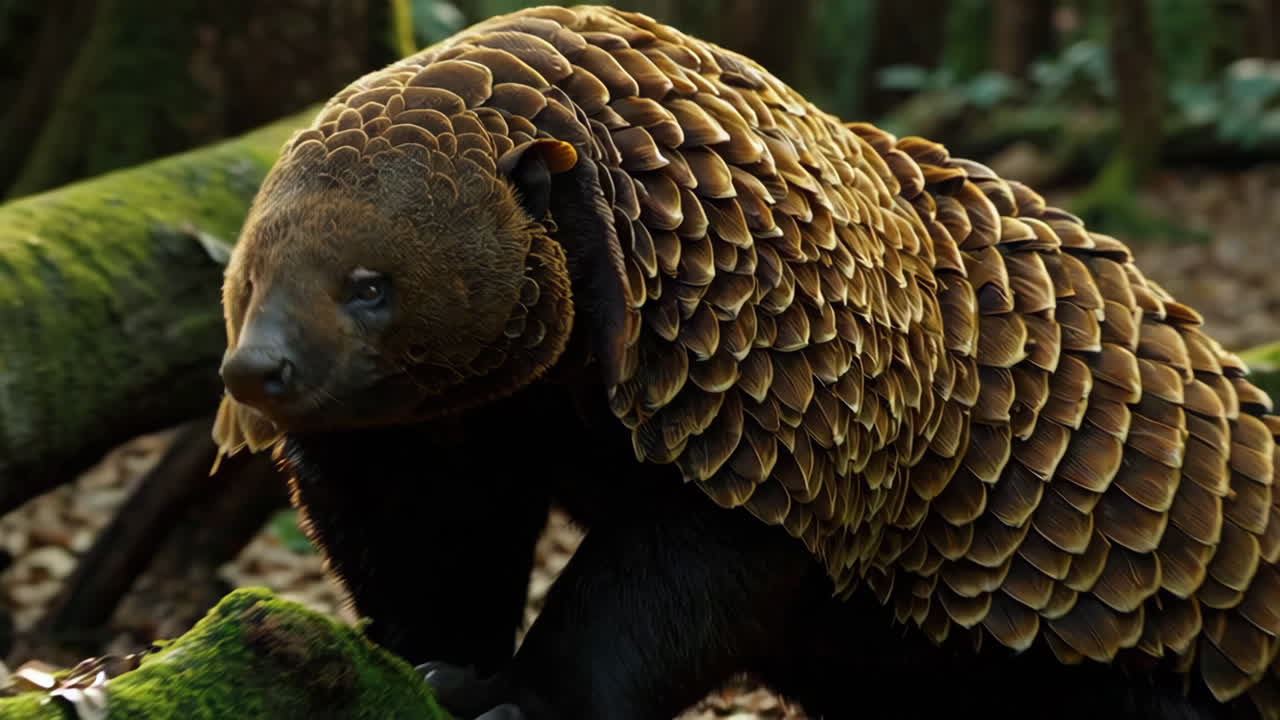 Pangolin in a Tropical Forest
