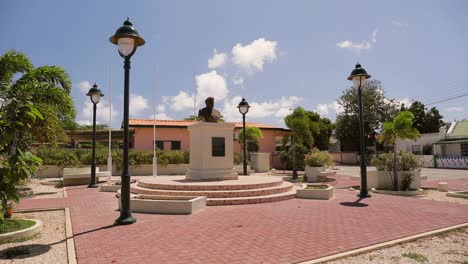 monument in the small town rincon, bonaire