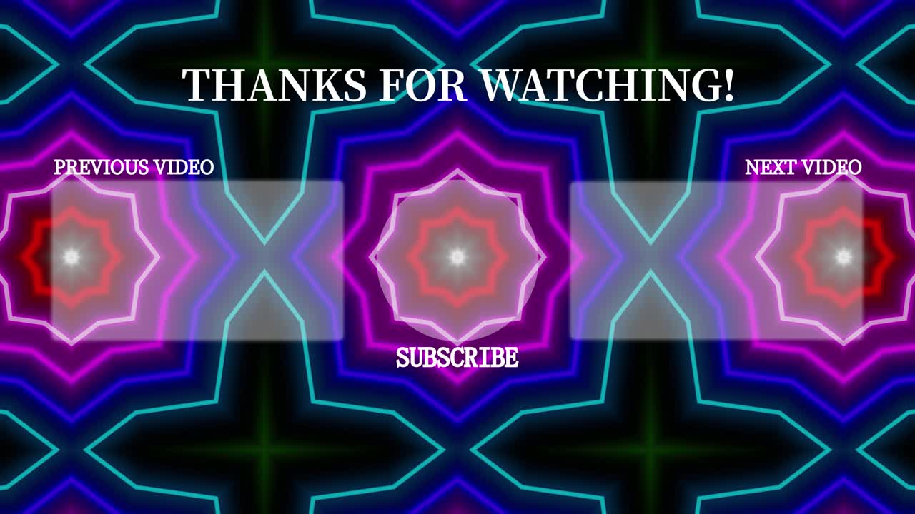 patrón de signo de neón tarjeta de finalización pantalla de finalización gráficos de movimiento