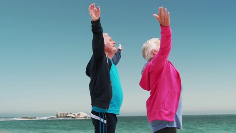 Pareja-De-Ancianos-Jubilados-Haciendo-Algunos-Estiramientos