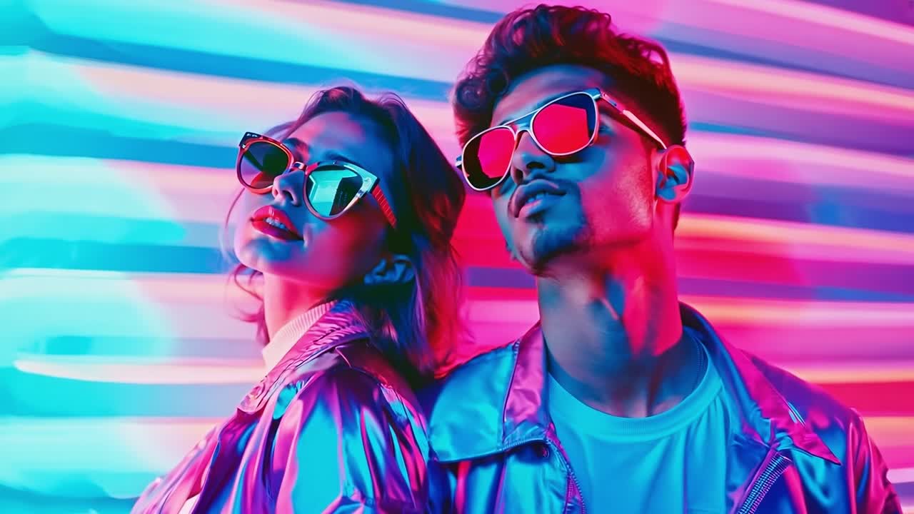 A man and a woman wearing sunglasses standing next to each other