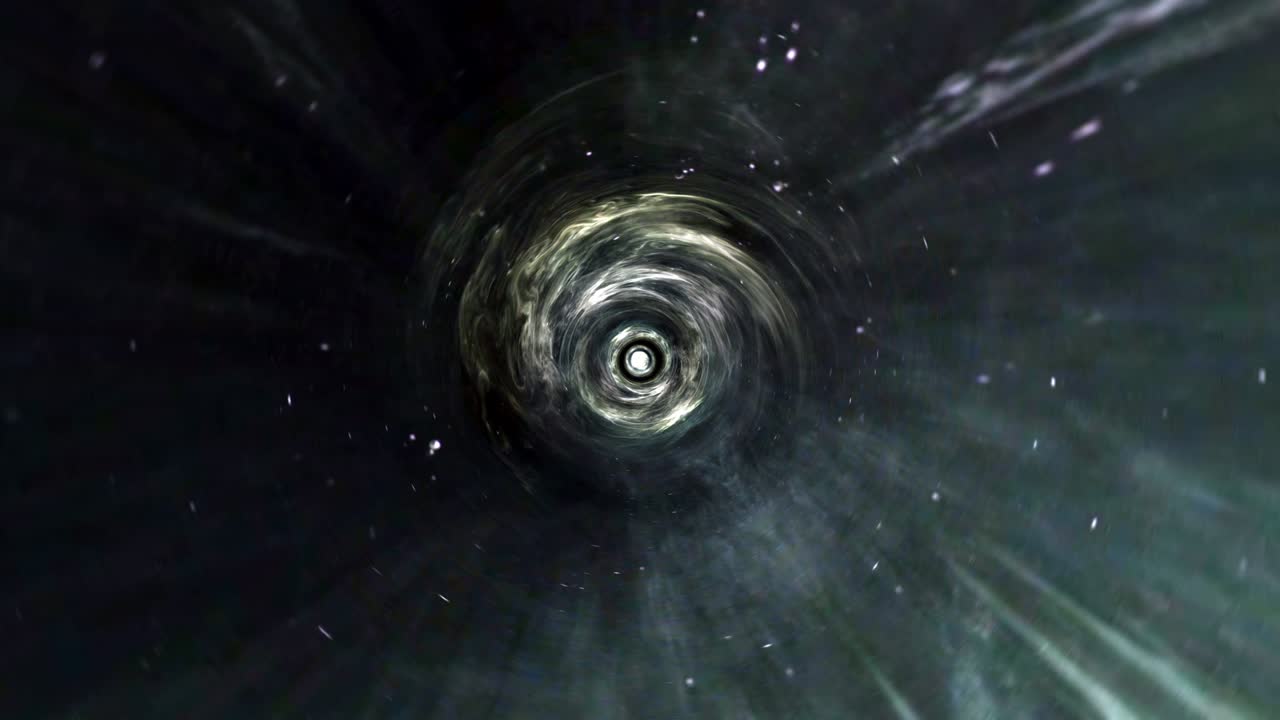 우주 시간 하이퍼스페이스 터널에 대한 추상적인 여행 4k 3d 루프 공상과학 우주 간 여행 녹색 하이퍼 스페이스 소용돌이 터널에서 벌레 구을 통해 추상적인 미래 텔레포테이션 속도 점프 사이버 스페이스