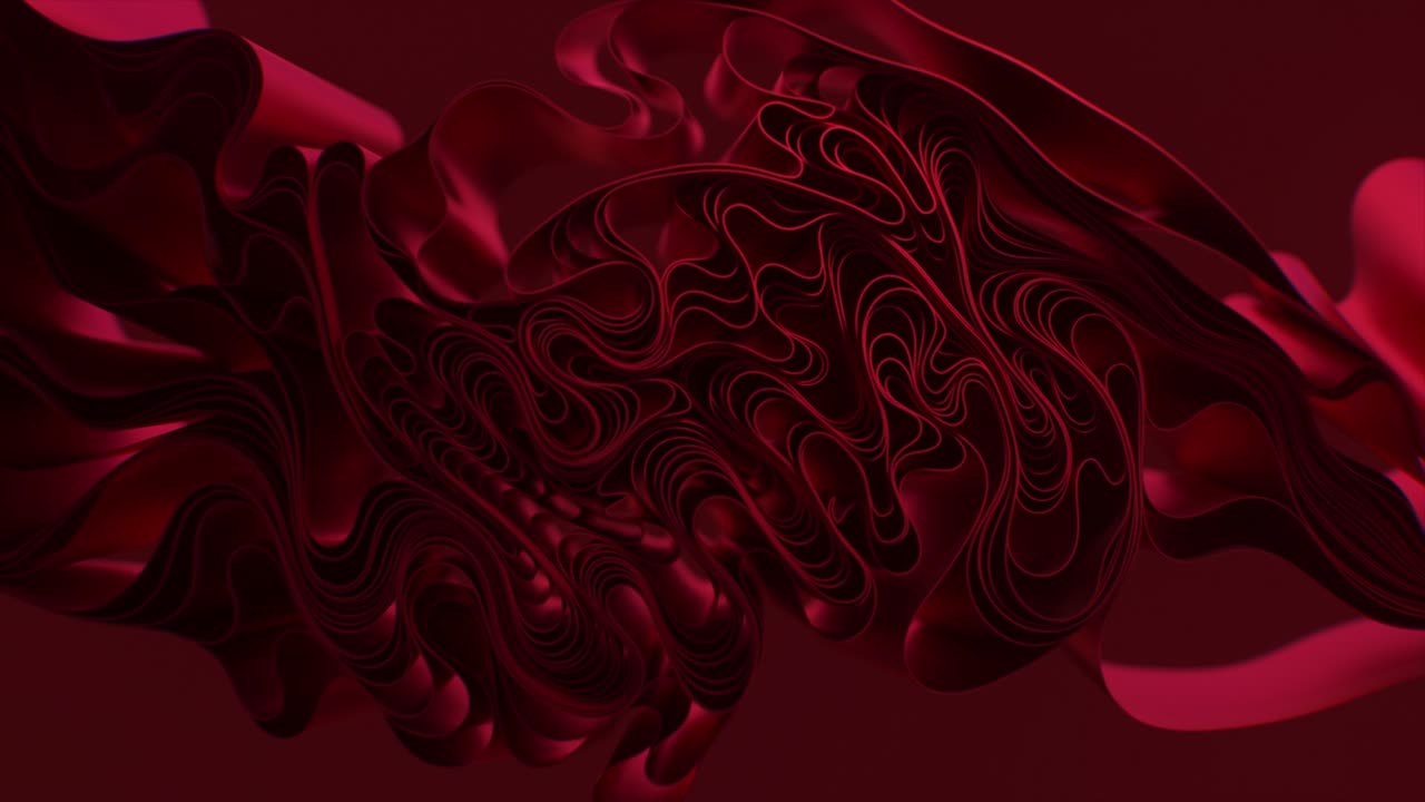 Abstract Red Ribbons