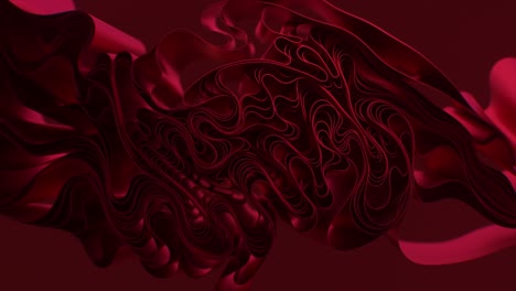abstract red ribbons