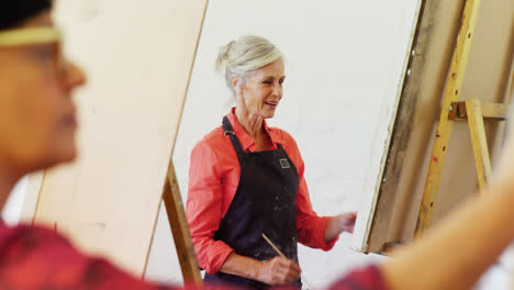 artist drawing on canvas 4k