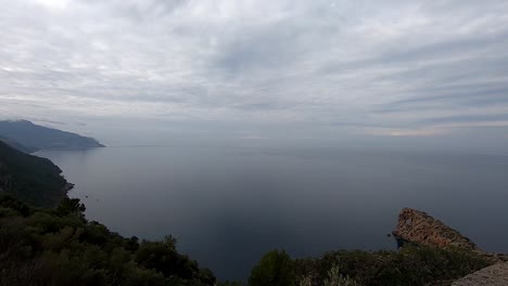 Mallorca-Balearic-Island-elevated-viewpoint-of-Mediterranean-Sea,-Spain