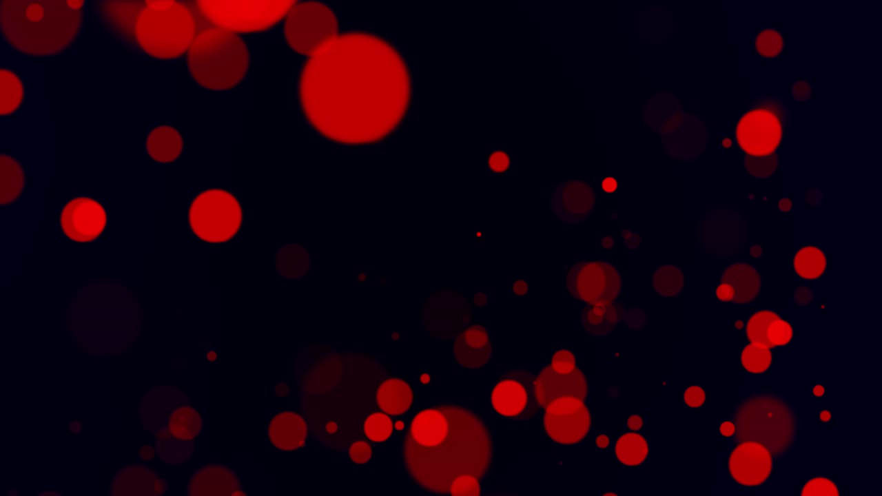 Fondo abstracto con partículas doradas rojas en 4K con polvo dorado brillante flotando y destellos dorados