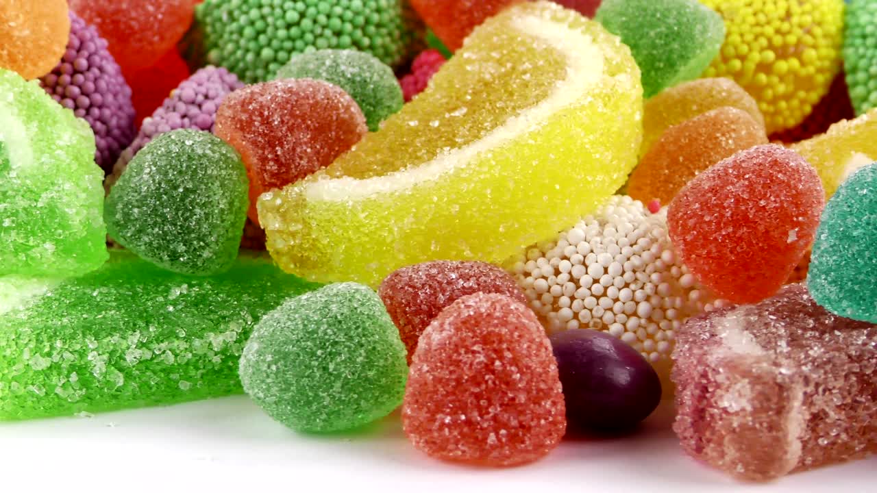 caramelo dulce gelatina y delicioso postre de azúcar