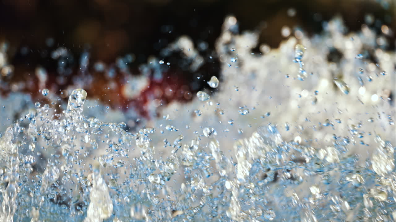 Close up of water splashing in a water fountain