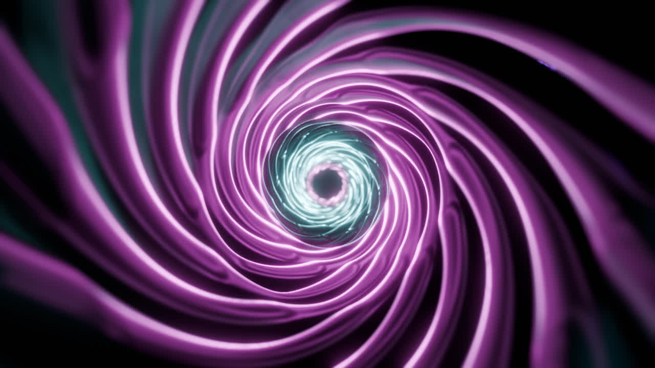 Abstract Tunnel a spirale al neon