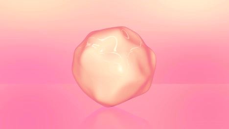 pink glowing sphere rotating and deforming.