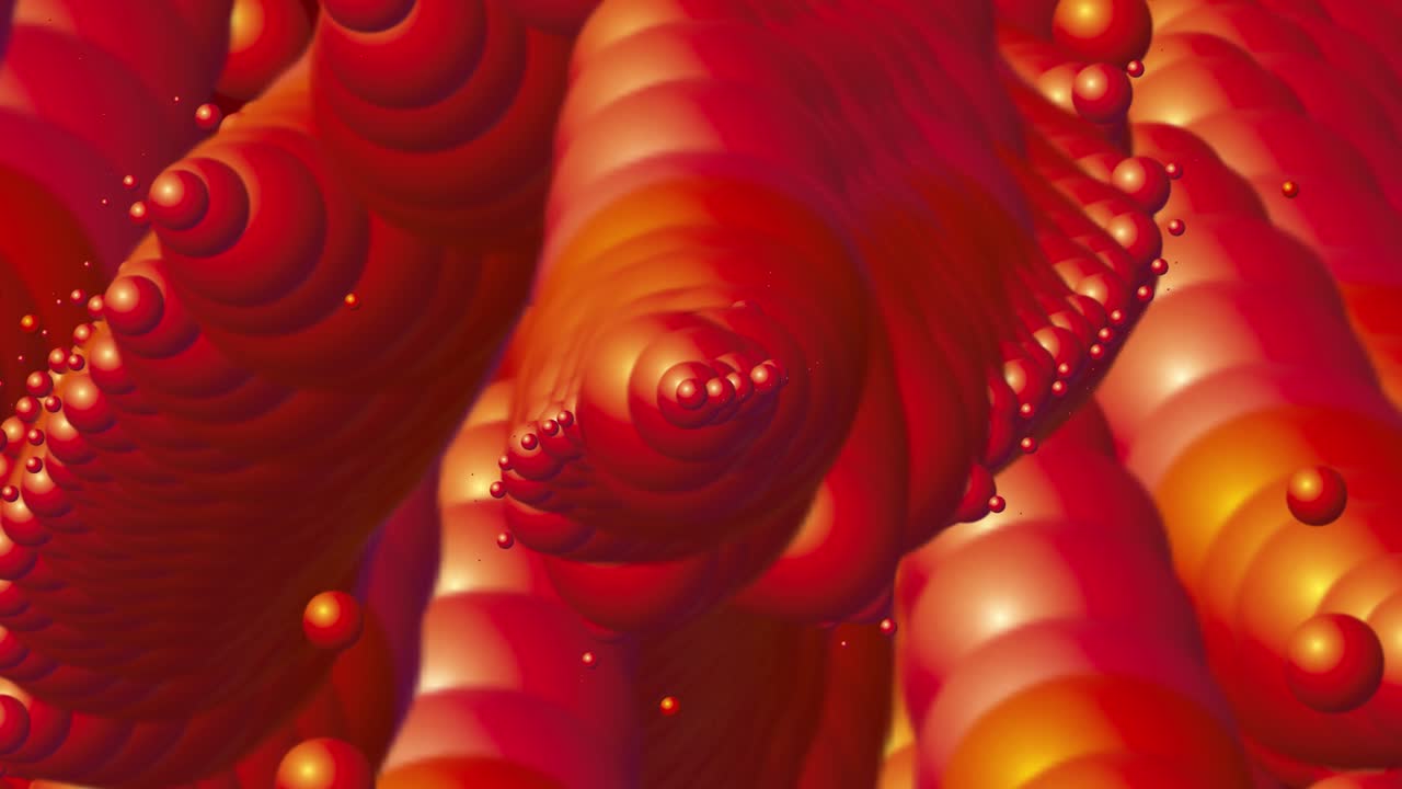 Big red worms move in infinity.