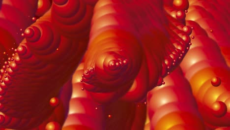 big red worms move in infinity.