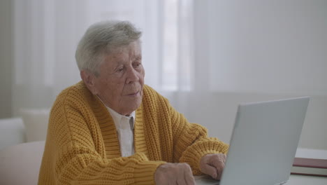 Una-Anciana-Habla-Con-Su-Nieta-En-Una-Videollamada-Usando-Una-Computadora-Portátil.videoconferencia-Con-Un-Médico