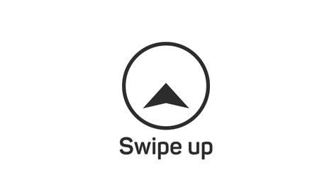 social media swipe up arrows motion graphics animation. alpha channel without background. swipe up animation footage.