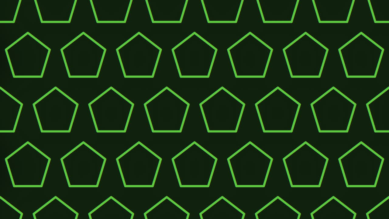 Green hexagons pattern creates unique design