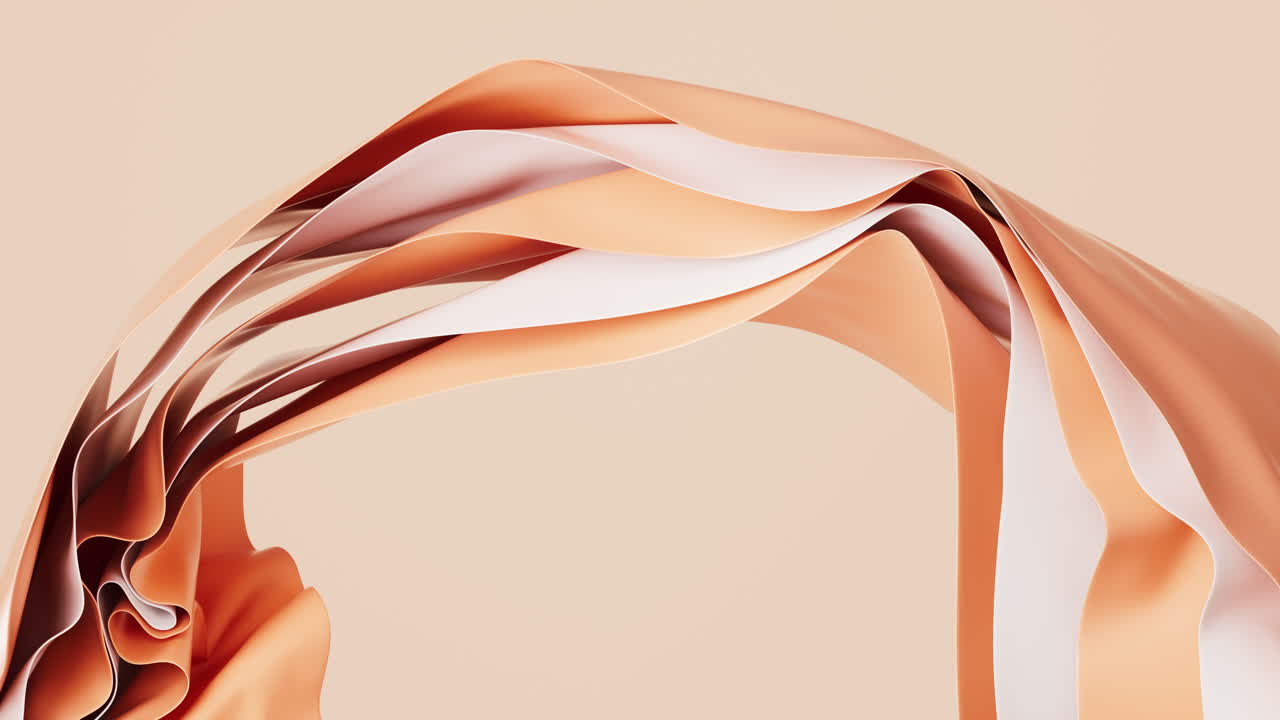 흐르는 파동 다층 배경, 3d 렌더링