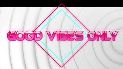 Animation-Von-Good-Vibes,-Nur-Text-Auf-Weißem-Geometrischem-Hintergrund