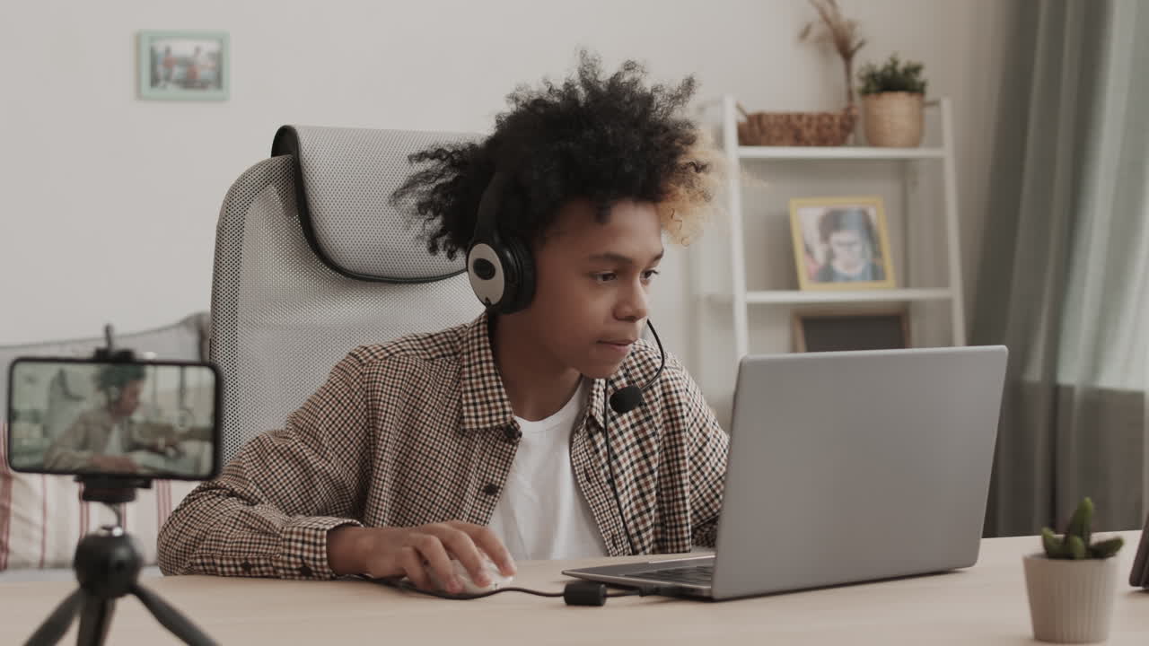 Teenage Gamer Ranting on Smartphone Camera