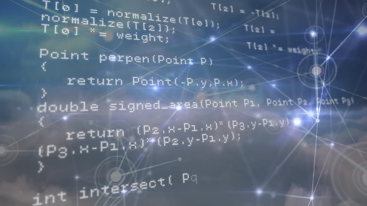 데이터 처리 및 연결 네트워크의 애니메이션