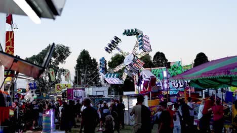 people enjoying a thrilling amusement ride