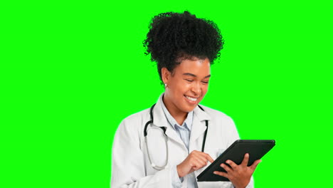 Green-screen-doctor,-tablet