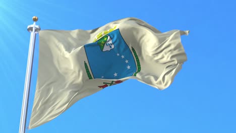 Sao Luis flag, Maranhao, Brazil. loop