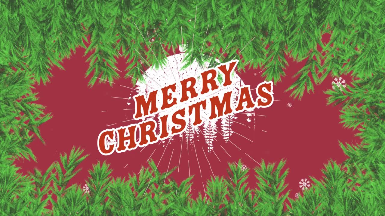 '메리 크리스마스' 텍스트의 애니메이션