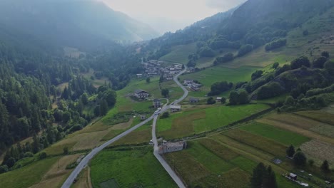 reveal of the cottian alps near the municipality near busca, cuneo, italy